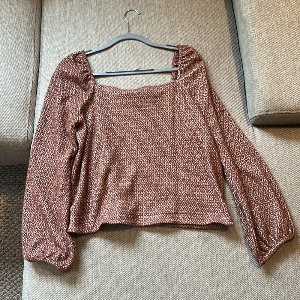 Madewell Rust Patterned Knit Top - Picture 4 of 4